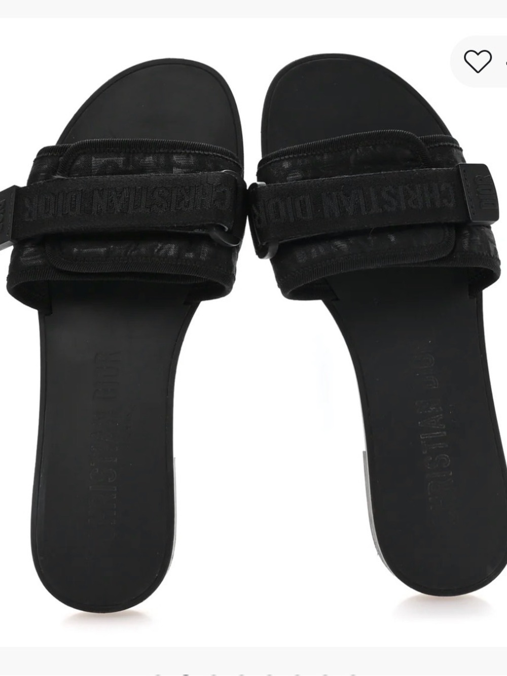 Dior Black Branded Slide Sandals